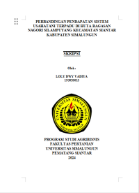 Image of PERBANDINGAN PENDAPATAN SISTEM USAHATANI TERPADU